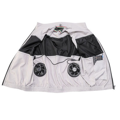 6700mAh बैटरी के साथ लाइट ग्रे ब्लैक कूलिंग फैन वेस्ट S/M/L/XL/XXL/XXXL ऑप्टिकल