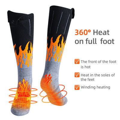 रिचार्जेबल बैटरी से धोने योग्य इलेक्ट्रिक विंटर थर्मल गर्म मोजे